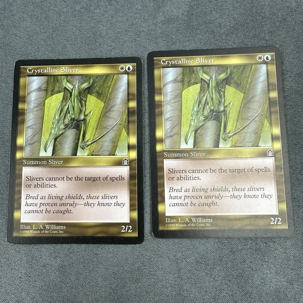 MTG Crystalline Sliver Stronghold Deckmaster Pair x2 Magic Cards